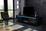 Torino Black TV Table with LED Light, TV Table unit, Dafi Furniture, DafiFurniture