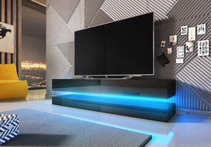 LED Hanging Shelves Black, TV Table unit, DafiFurniture, DafiFurniture