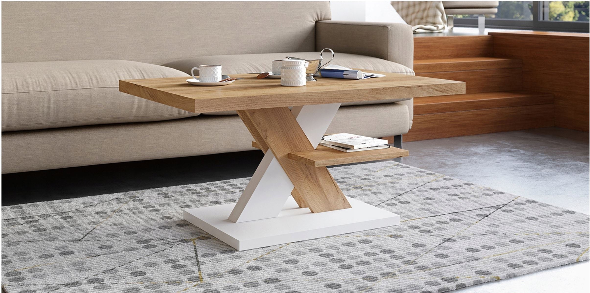 Modern Coffee Table - Cross