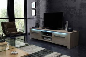 Torino White TV Table with LED Light, TV Table unit, Dafi Furniture, DafiFurniture