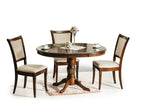 Dark Walnut Dining Table with 4 Wooden Classic Chairs, Table, Dafi Furniture, DafiFurniture