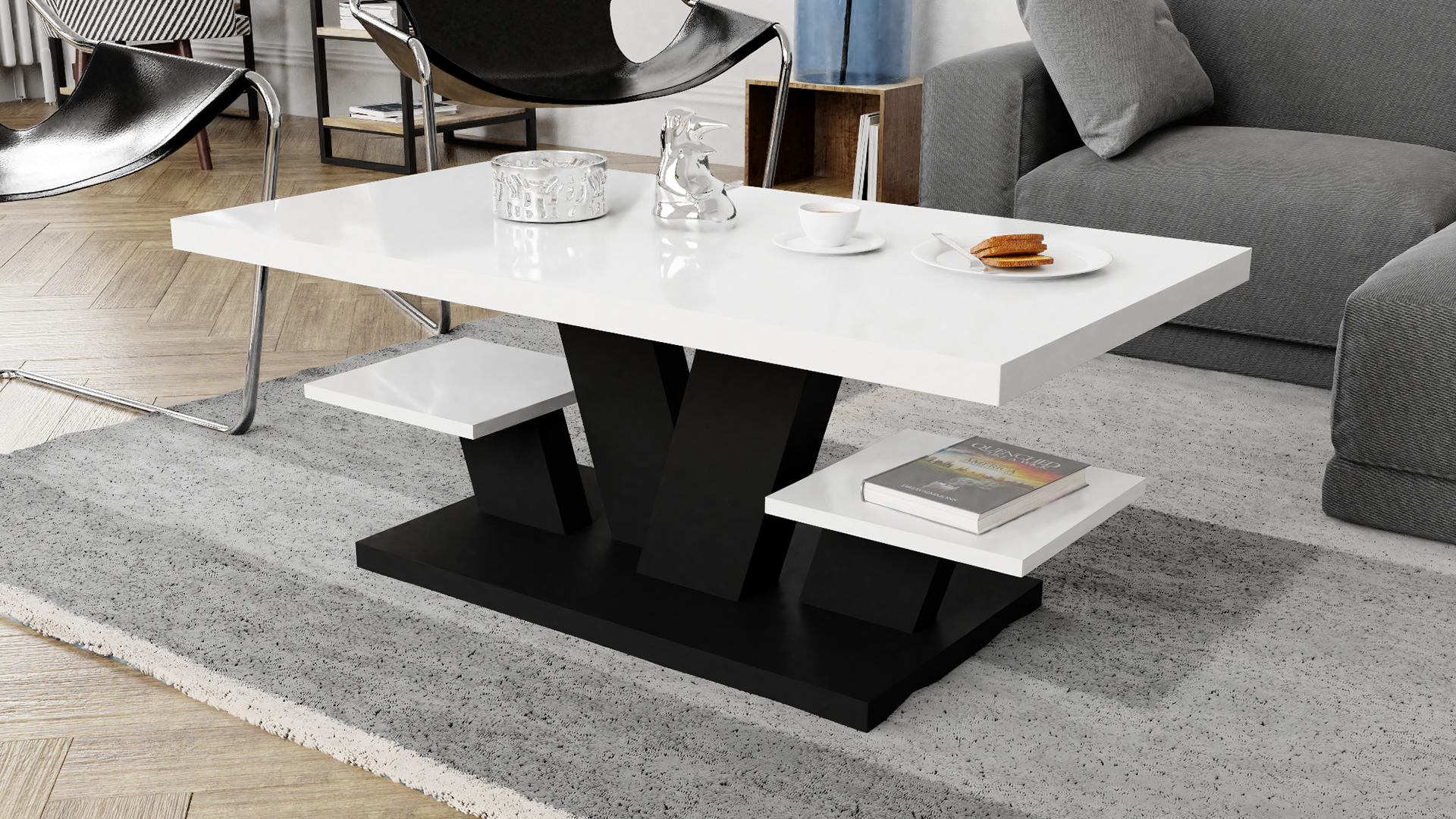 Coffee Table VIVA White and Black