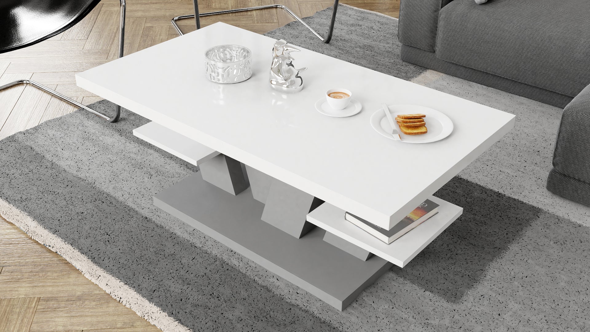 Coffee Table VIVA White and Black