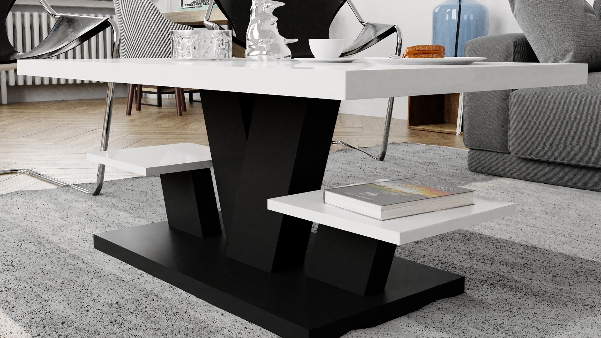 Coffee Table VIVA White and Black